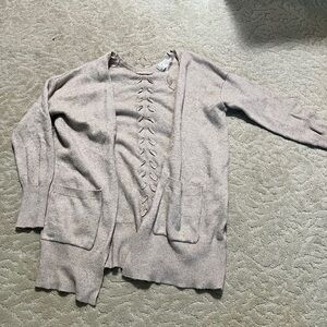 Women's Beige Cardigan Sweater